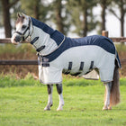 Velder Horsewear Premium Pony Fliegendecke Waterproof-Top Navy/Pearl Silver