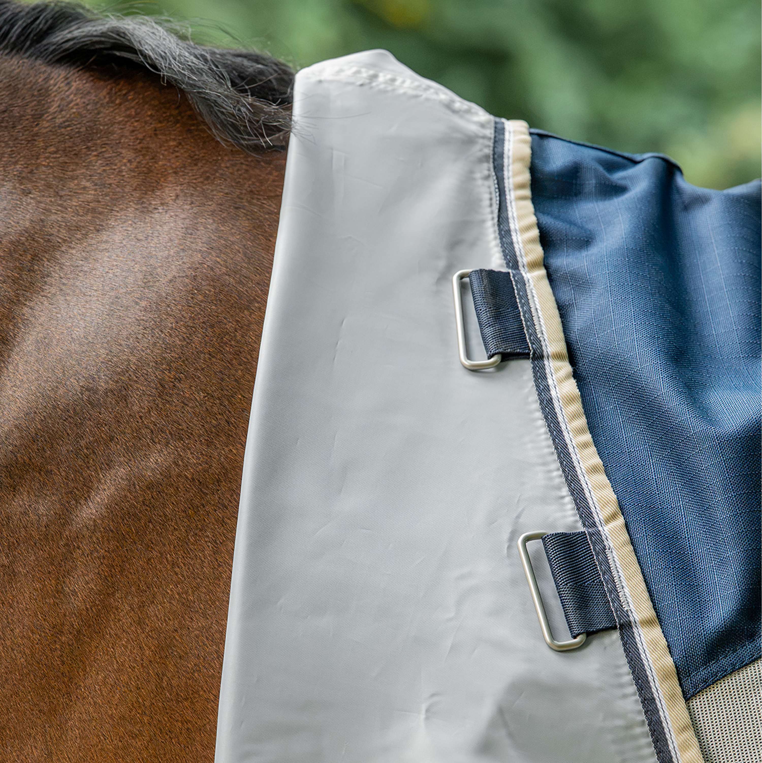 Velder Horsewear Premium Pony Fliegendecke Waterproof-Top Navy/Pearl Silver