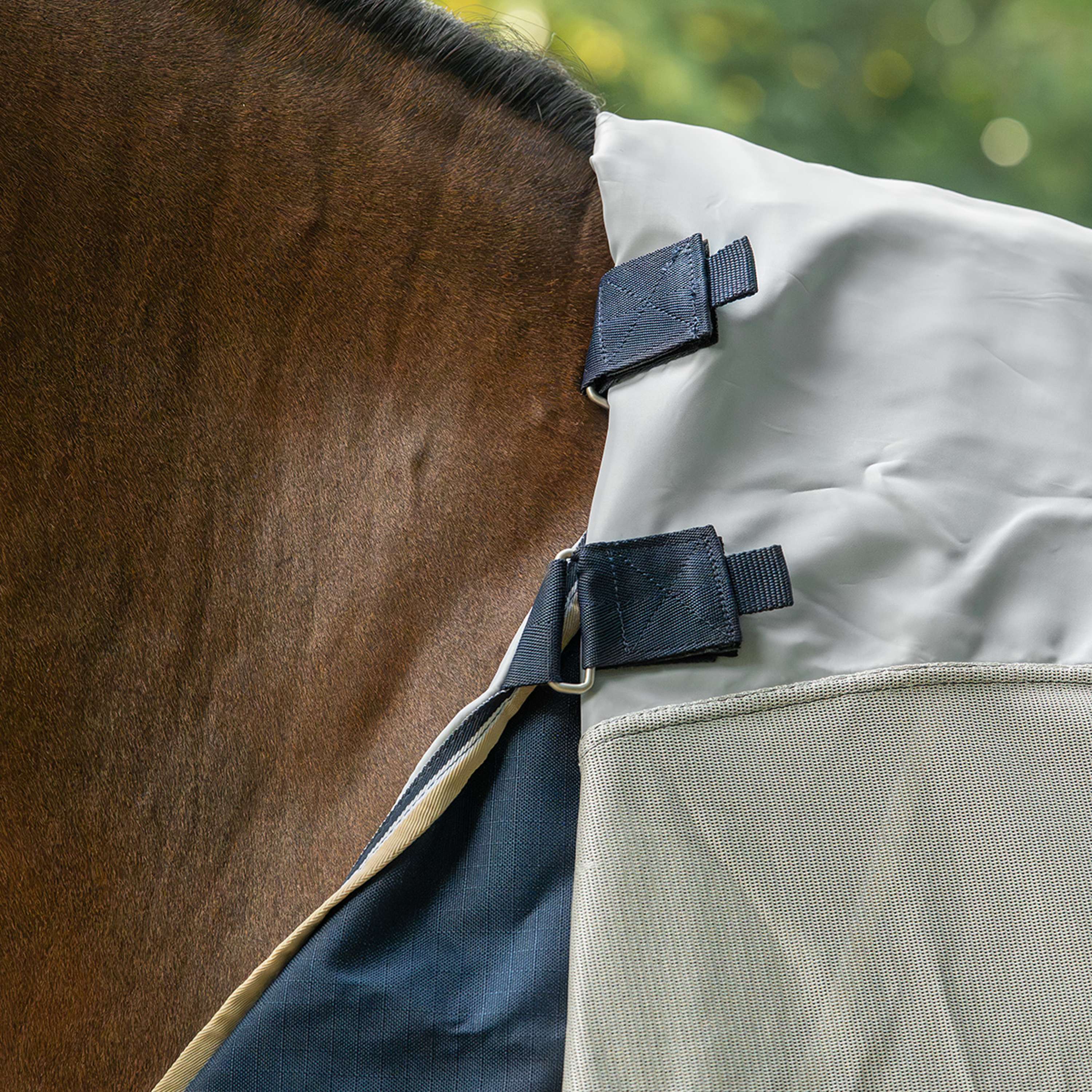 Velder Horsewear Premium Pony Fliegendecke Waterproof-Top Navy/Pearl Silver