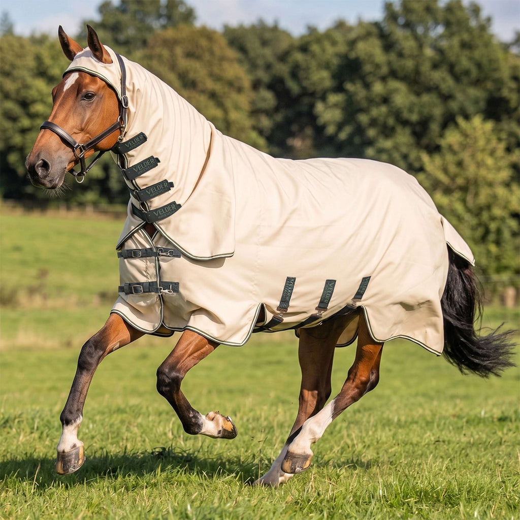 Velder Horsewear Premium Pony Sweet Itch Hoody Dune/Heather Green