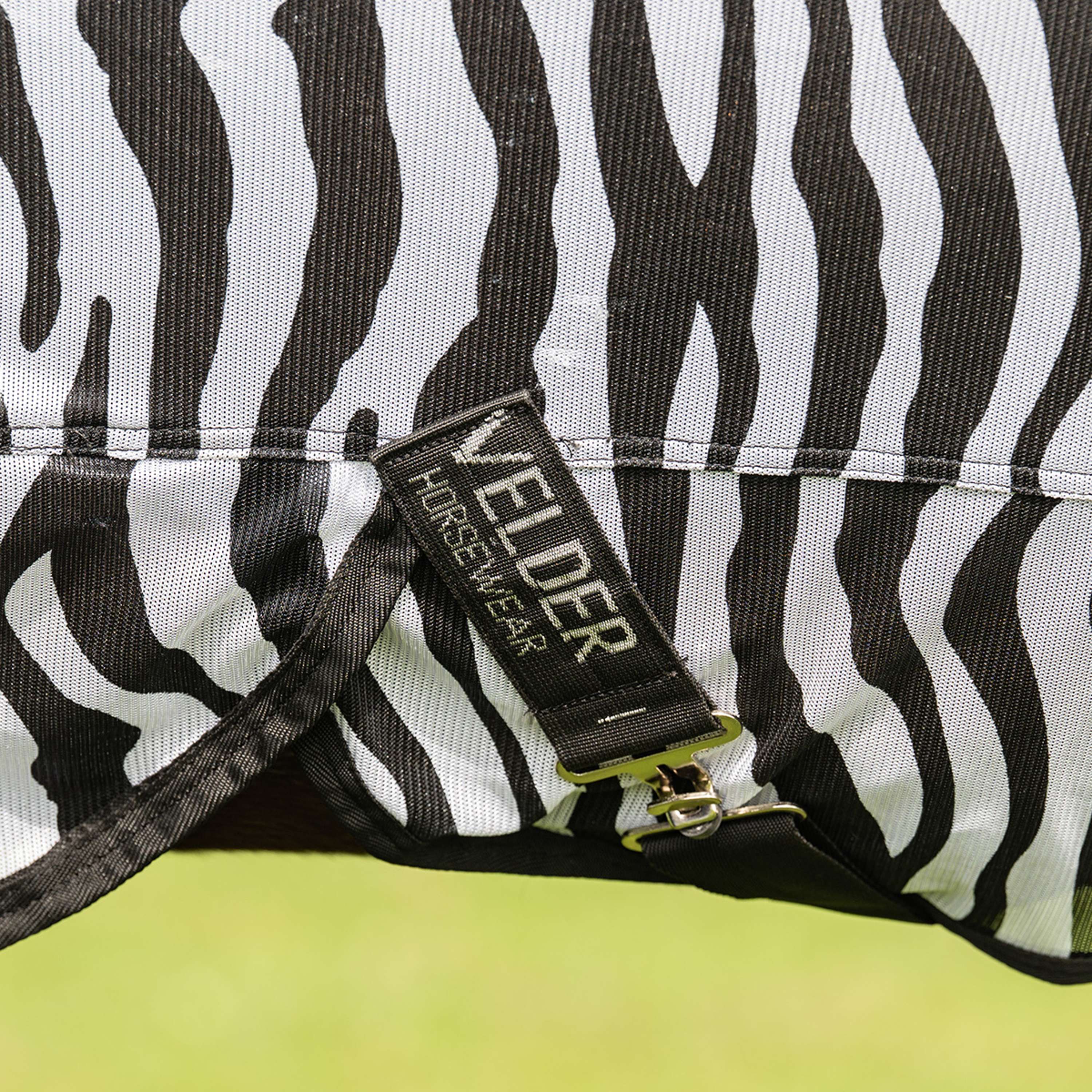 Velder Horsewear Essentials Pony Fliegendecke mit Halsteil Zebra Schwarz/Weiß