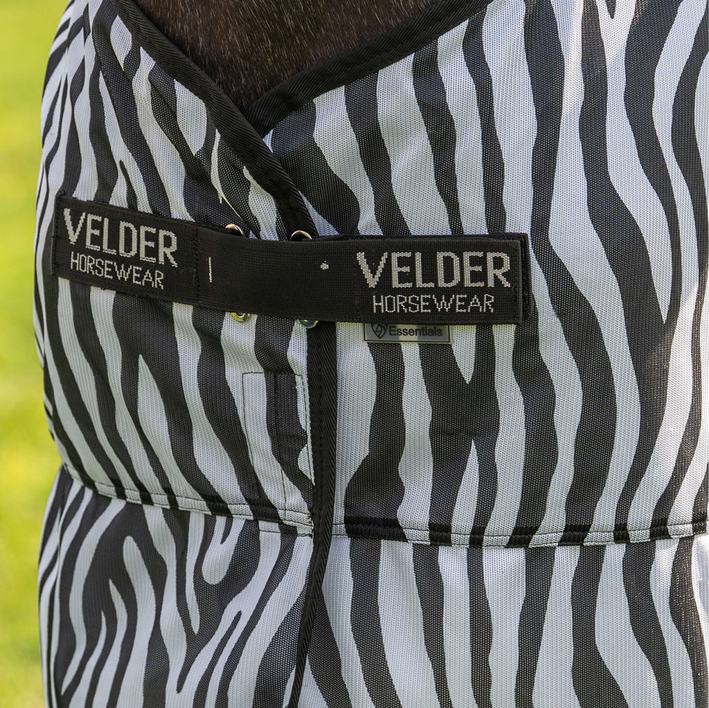 Velder Horsewear Essentials Pony Fliegendecke mit Halsteil Zebra Schwarz/Weiß