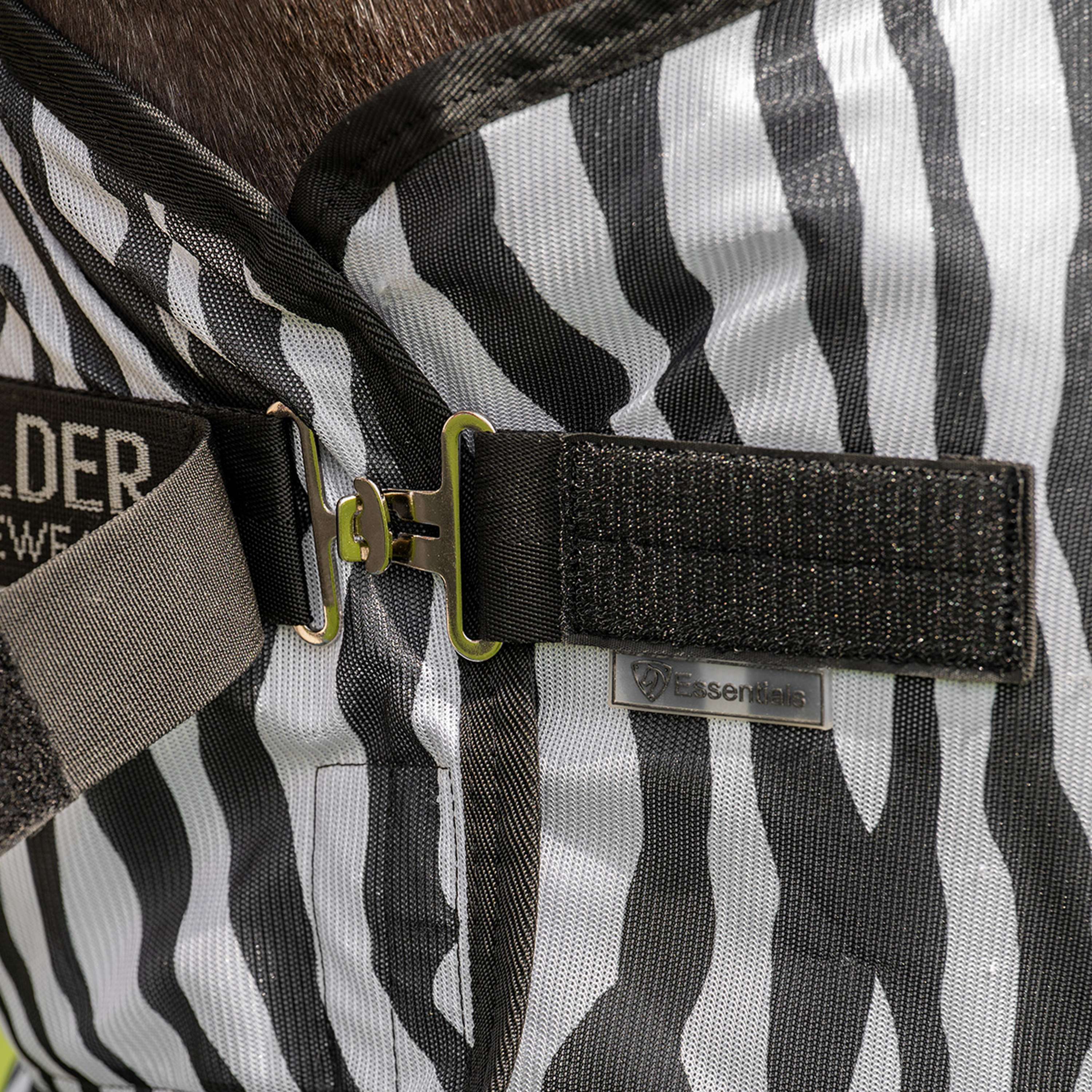 Velder Horsewear Essentials Pony Fliegendecke mit Halsteil Zebra Schwarz/Weiß