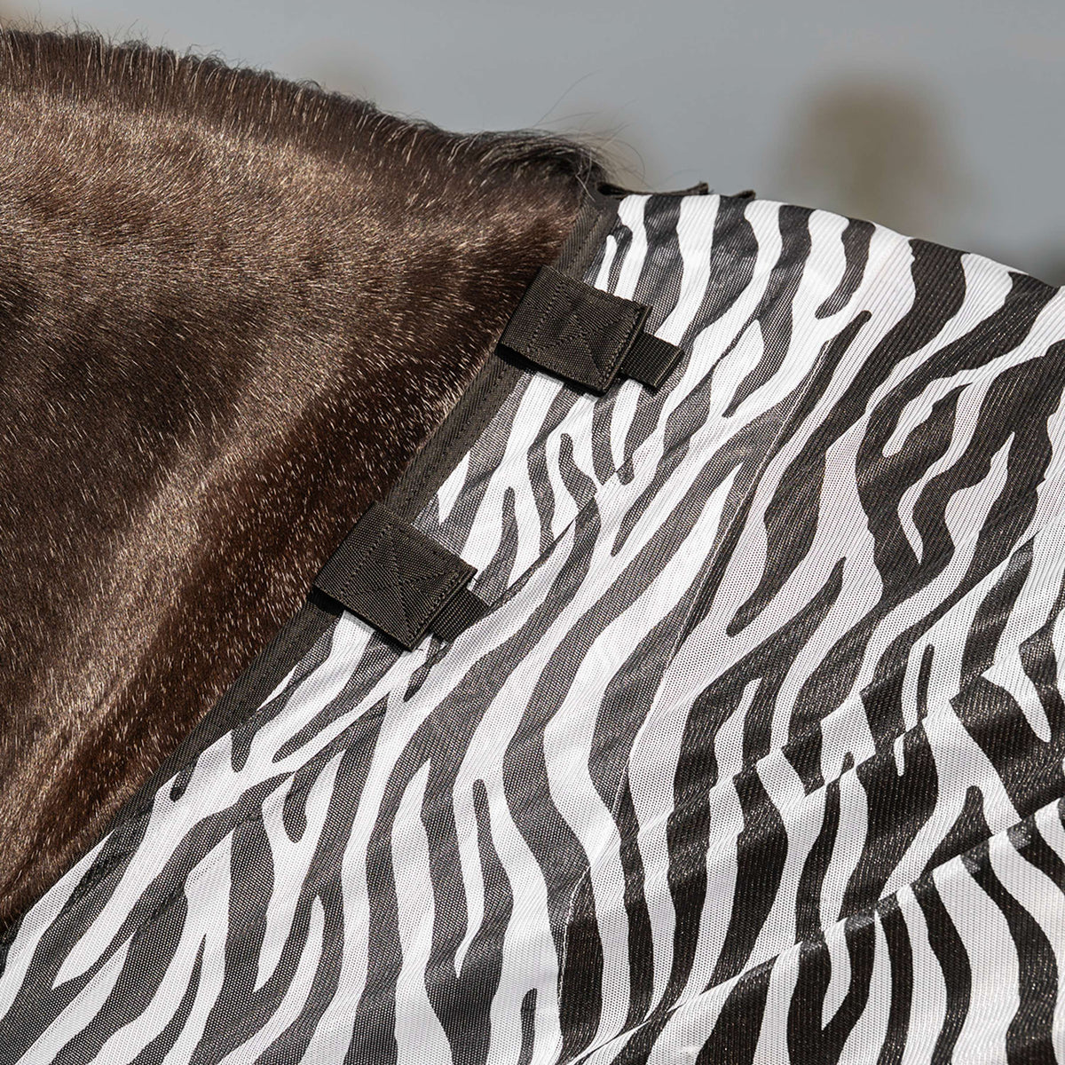 Velder Horsewear Fliegendecke mit Halsteil Zebra Schwarz/Weiß