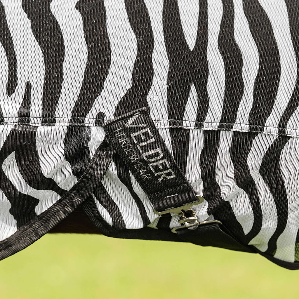 Velder Horsewear Essentials Fliegendecke mit Halsteil Zebra Schwarz/Weiß