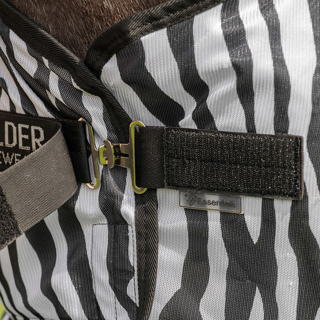 Velder Horsewear Essentials Fliegendecke mit Halsteil Zebra Schwarz/Weiß