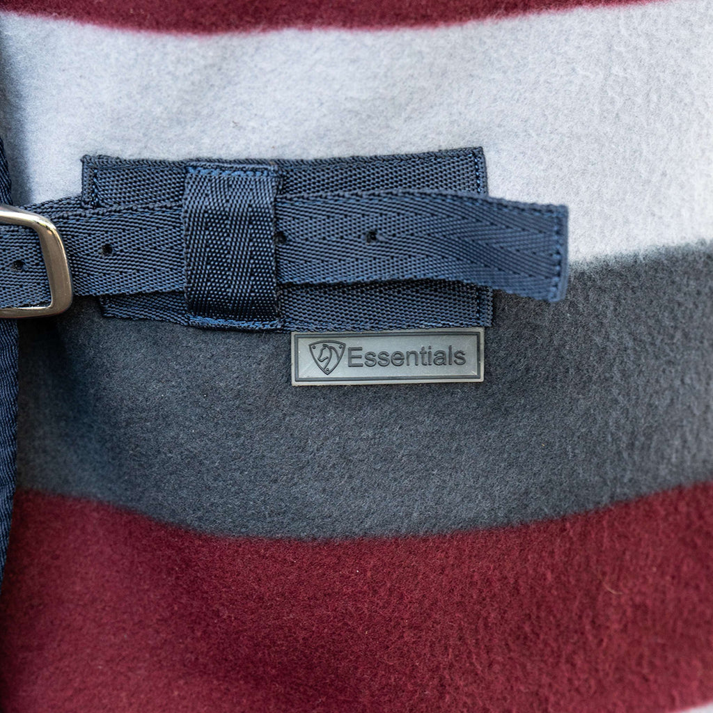 Velder Horsewear Essentials Fleecedecke Polar Stripes Grau/Bordeaux