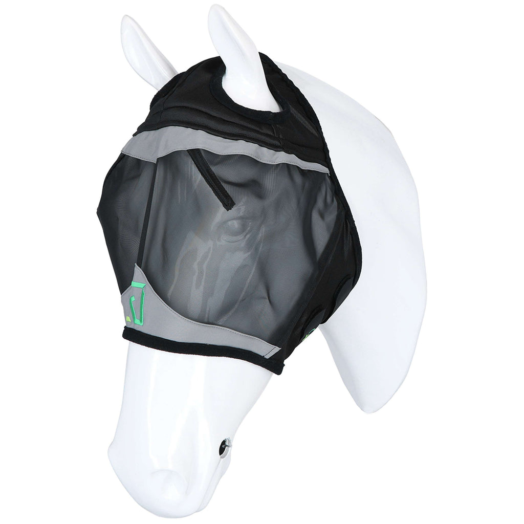 Agradi Horse Fliegenmaske Fine Mesh mit Ohrausschnitt Schwarz