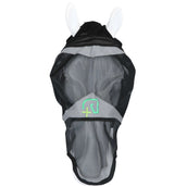 Agradi Horse Fliegenmaske Fine Mesh mit Ohrausschnitt und Nase Schwarz