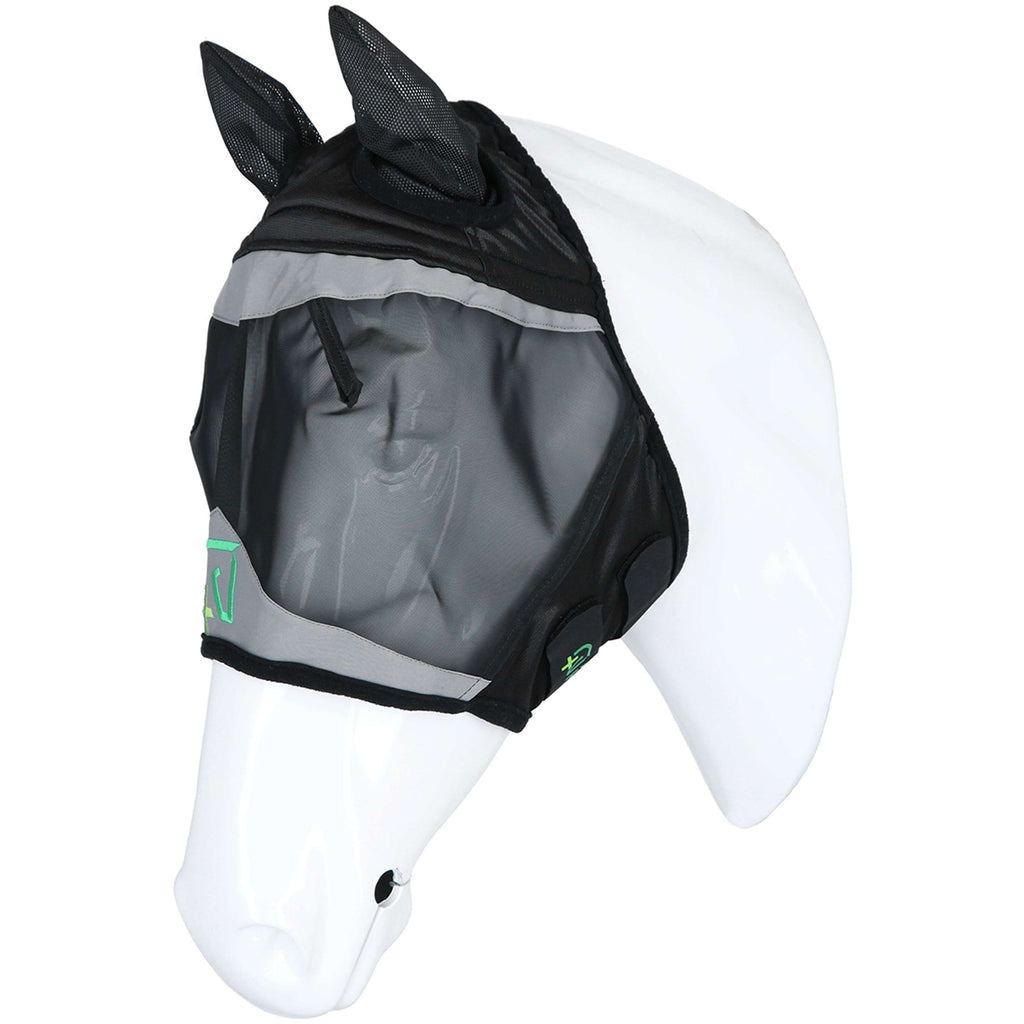 Agradi Horse Fliegenmaske Fine Mesh mit Ohren Schwarz