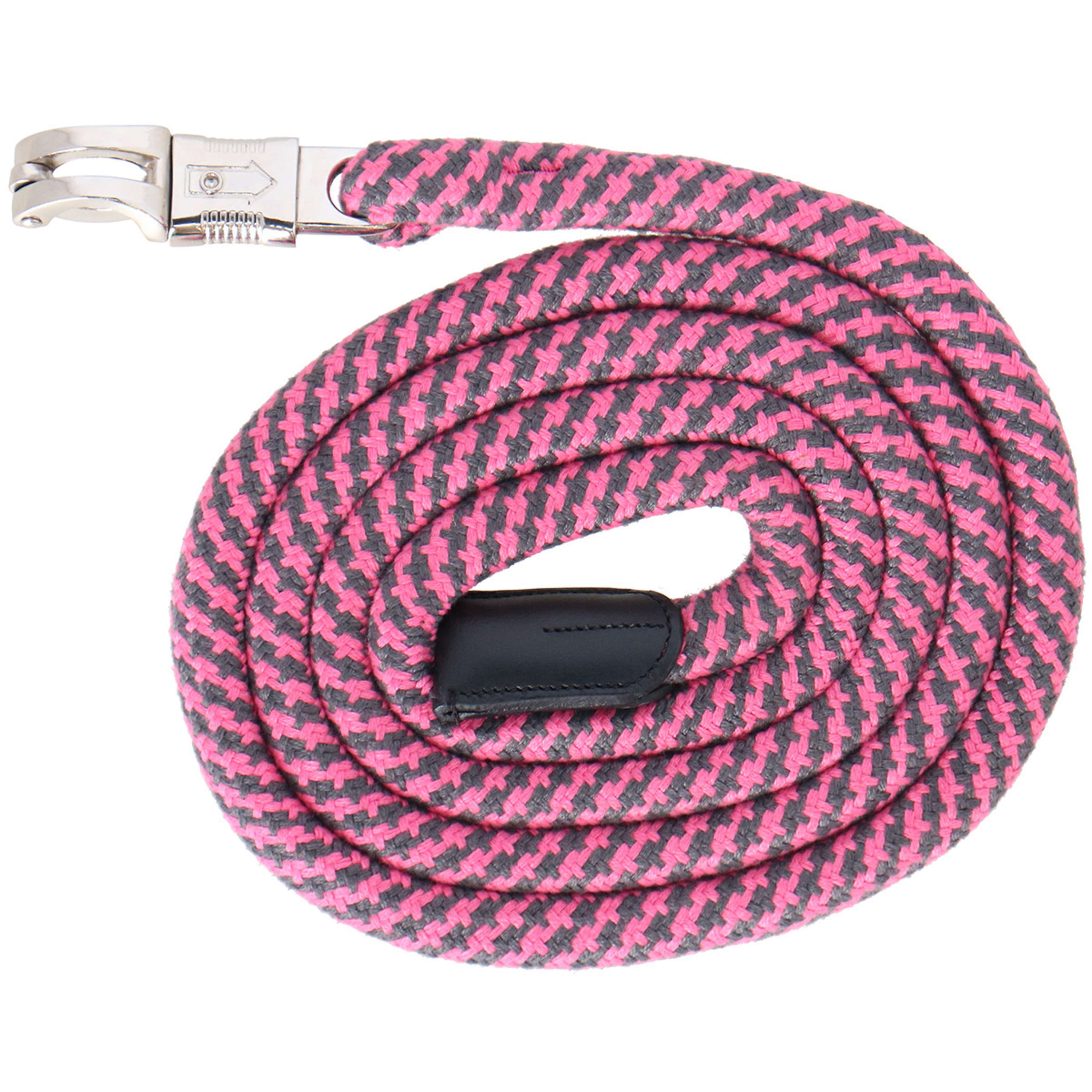 Velder Horsewear Führstrick mit Panikhaken Rosa/Grau