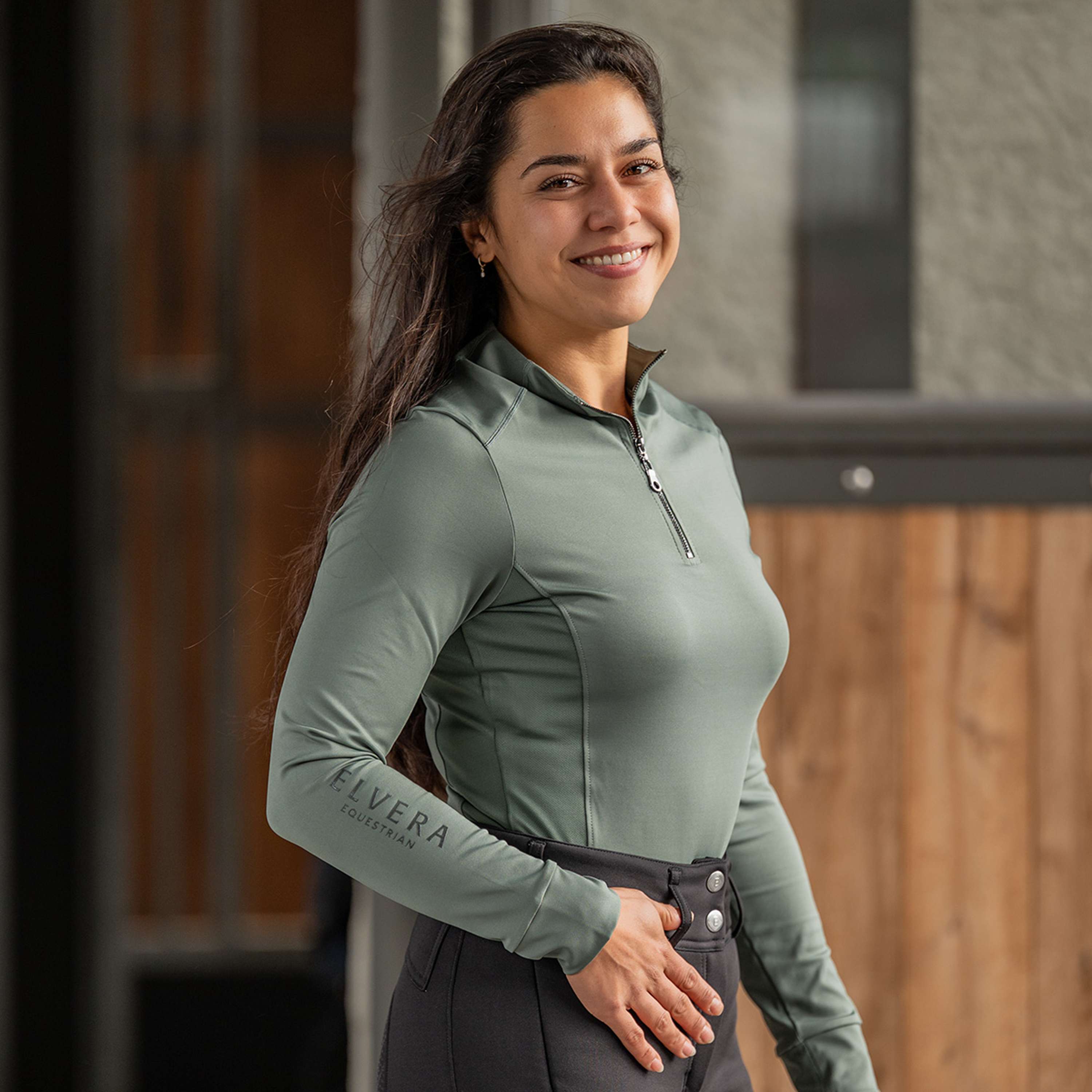 Elvera Equestrian Trainingsshirt EEMexa Lange Ärmel Oregano