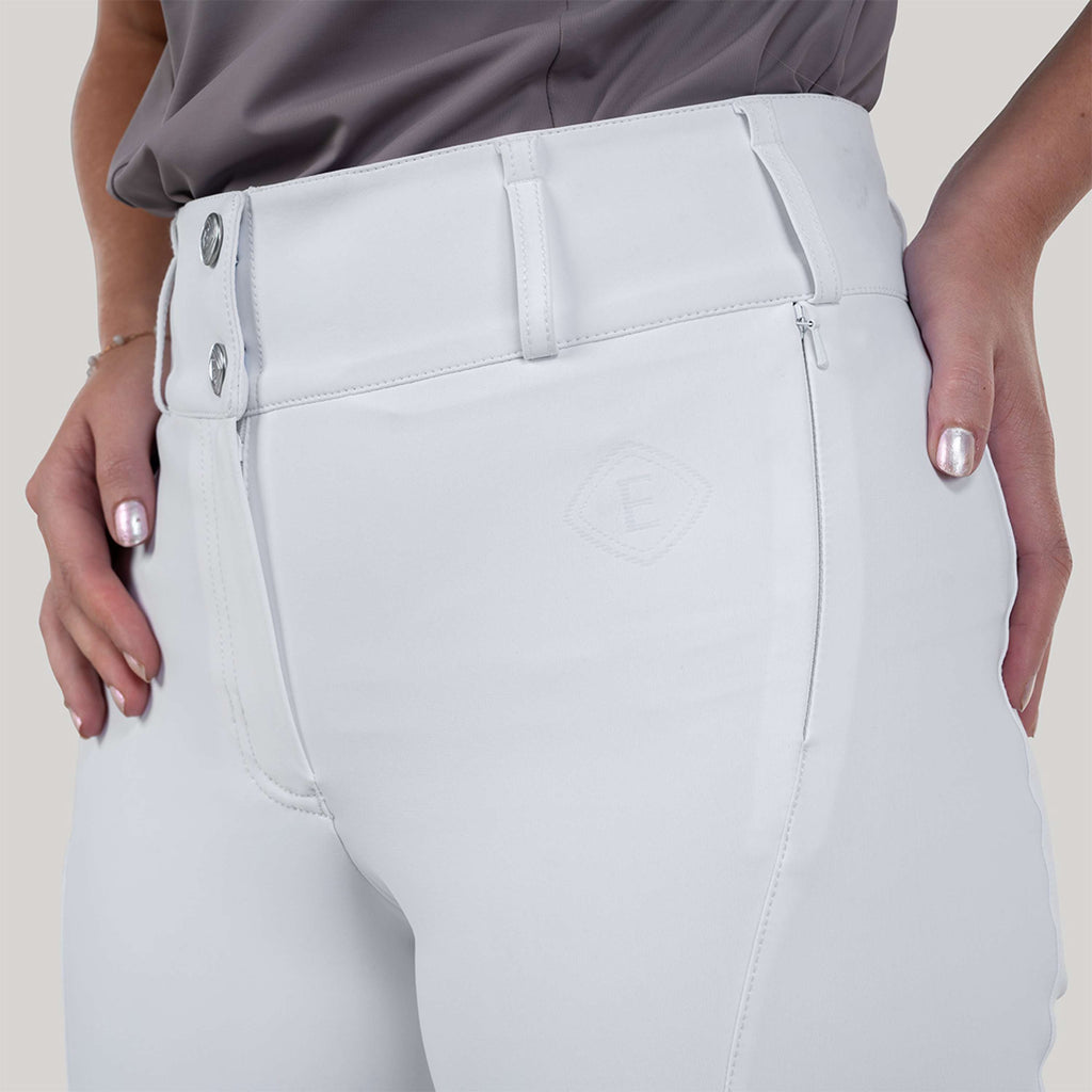 Elvera Equestrian Reithose Sensitive Pro Half Seat Weiß