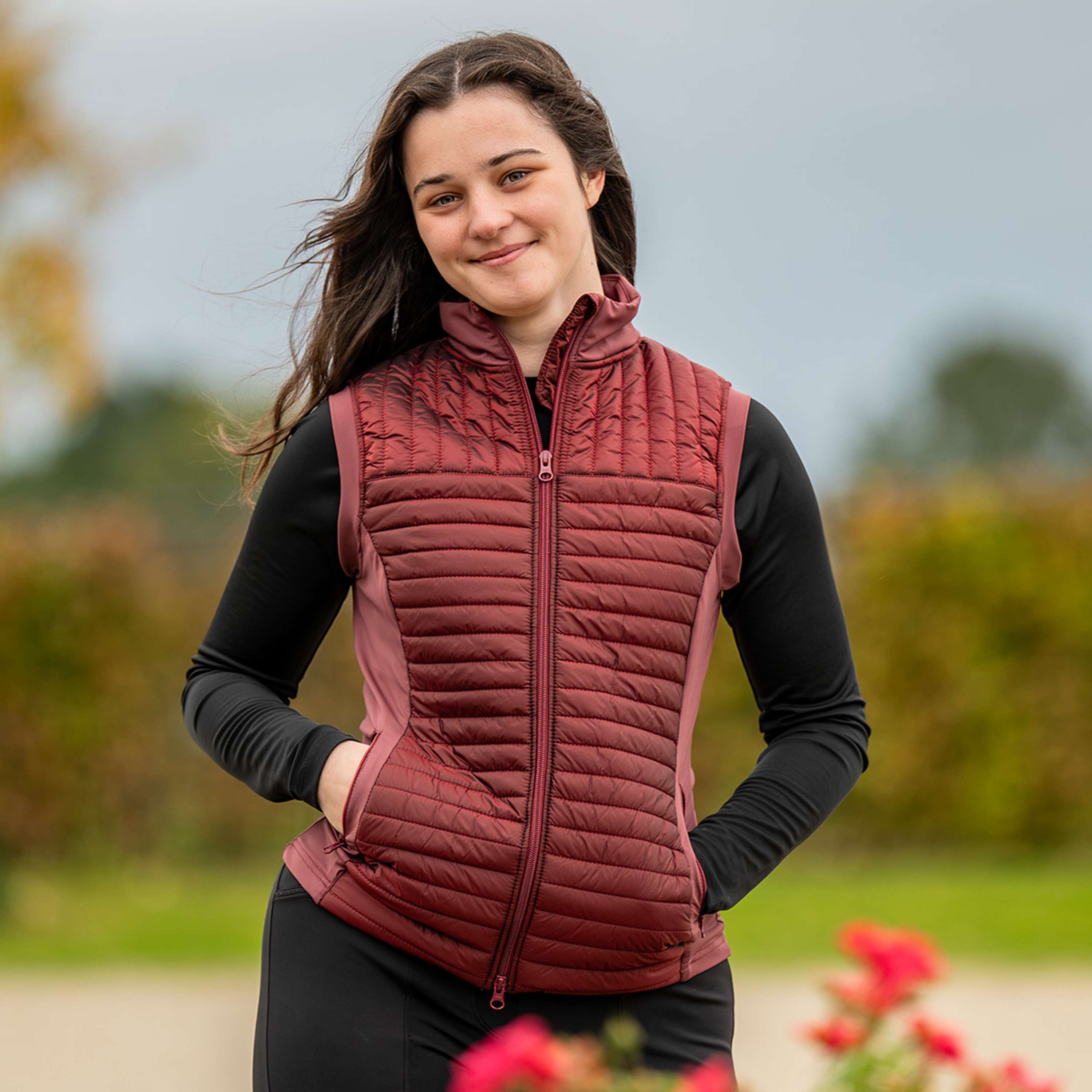 Elvera Equestrian Weste EEBaroness Metalic Burgundy