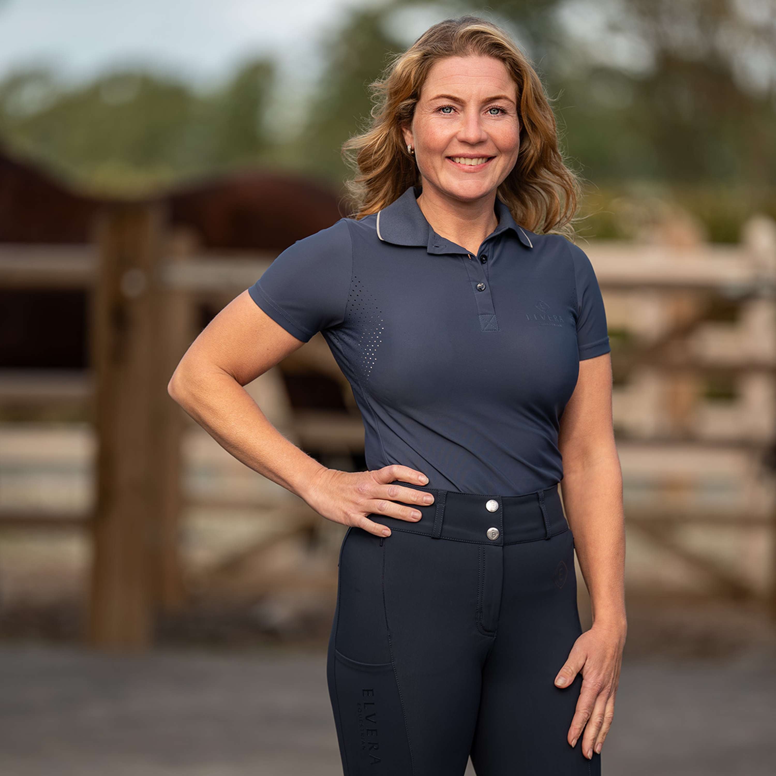 Elvera Equestrian Poloshirt EEKitty Lunar/Moon Indigo