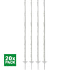 Agradi Power Weidepfahl Classic Doppel 150cm 20 Stück Weiß