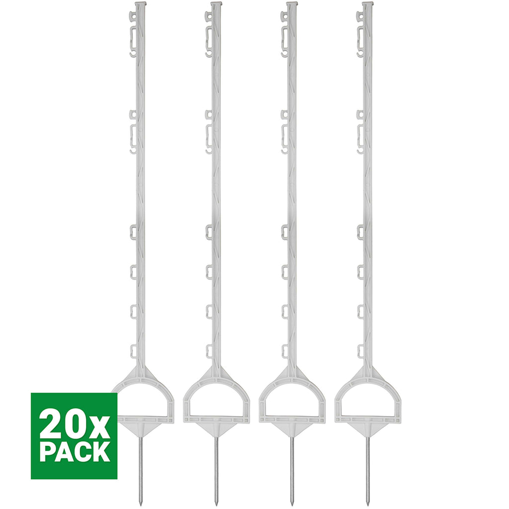 Agradi Power Weidepfahl Tritt 115cm 20 Stück Weiß