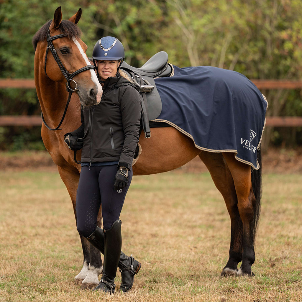 Velder Horsewear Essentials Ausreitdecke Navy/Dune
