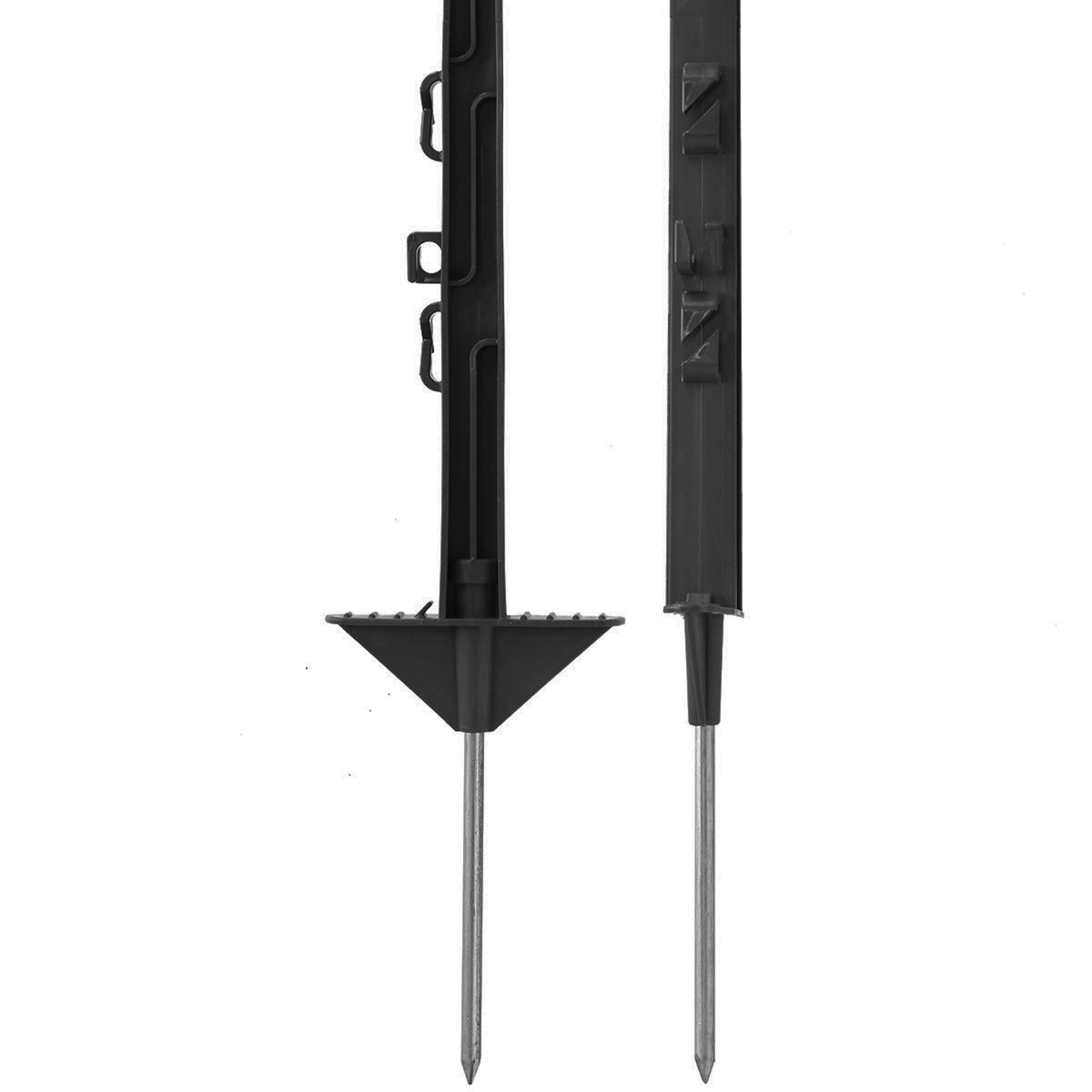 Agradi Power Weidepfahl Classic Doppel 125cm 20 Stück Schwarz
