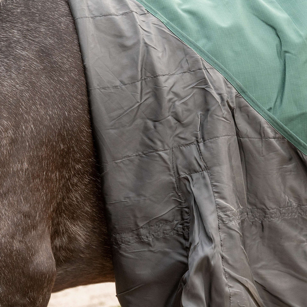 Agradi Horse Outdoordecke 1200D 300gr Reflektierende Paspelierung Grün
