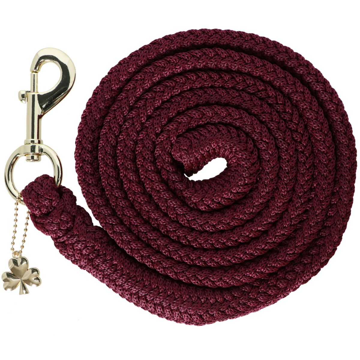 Bucas Führstrick Show-Line mit Karabinerhaken Burgunderrot