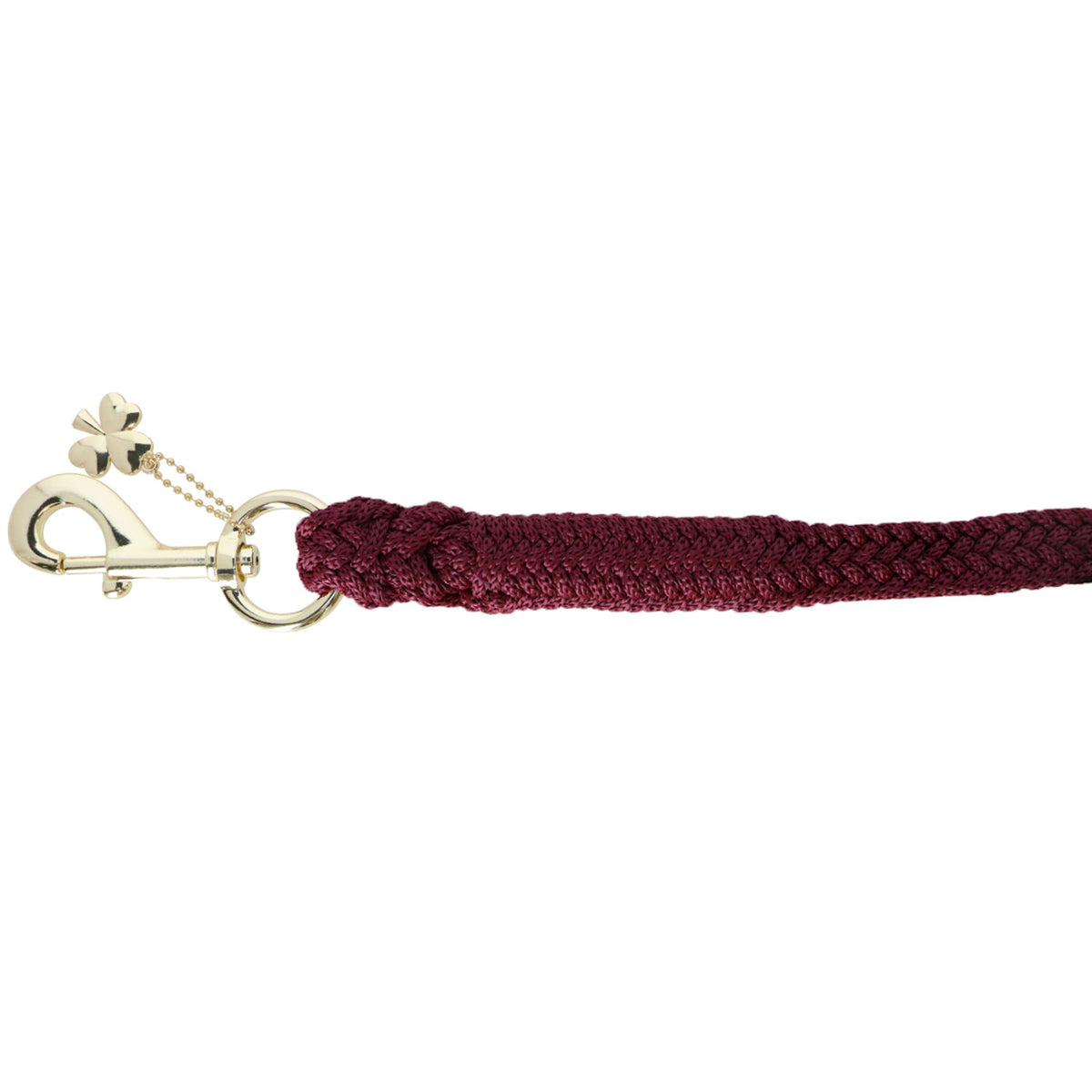 Bucas Führstrick Show-Line mit Karabinerhaken Burgunderrot