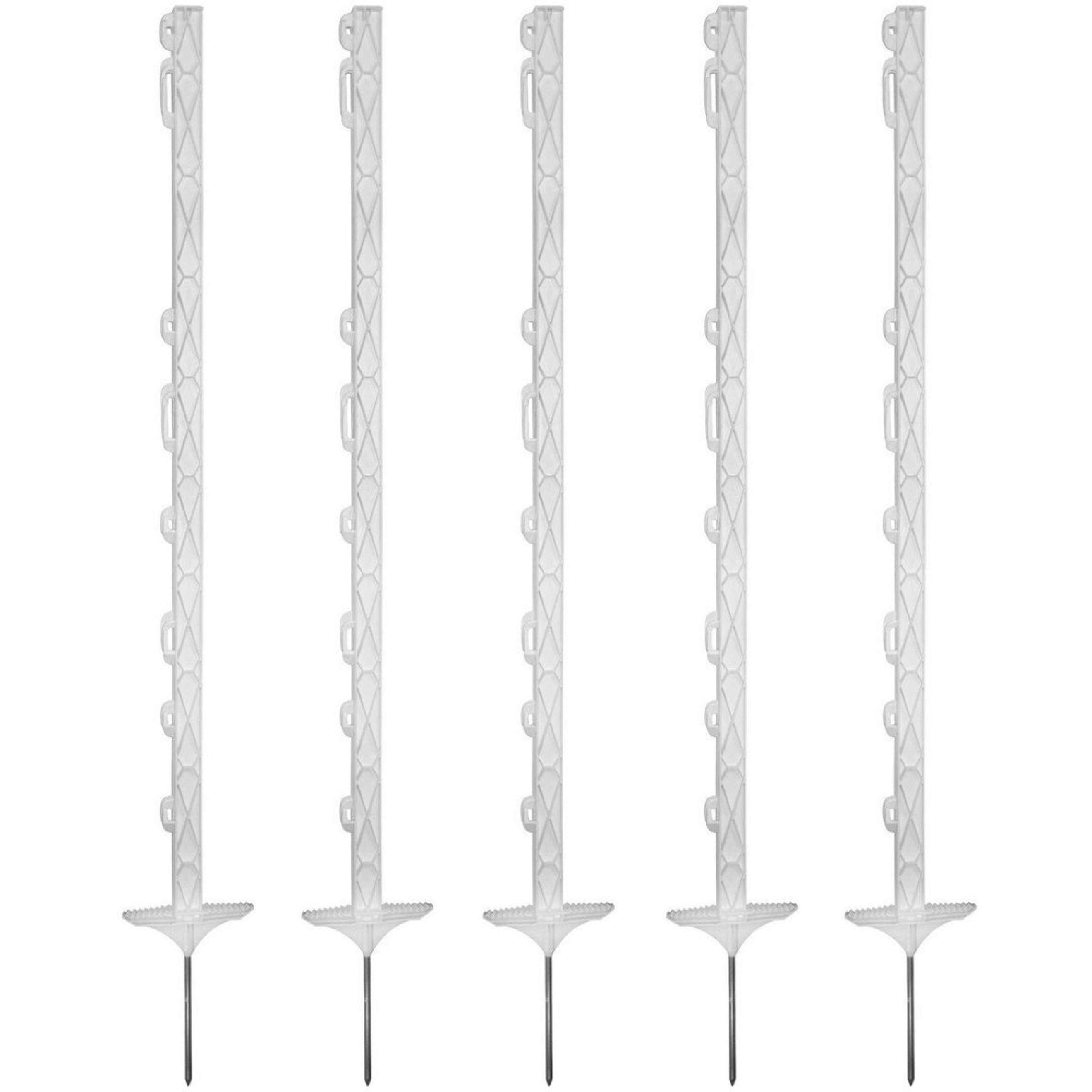 AgradiPower Kunststoffpfahl Titan Doppeltritt Weiß