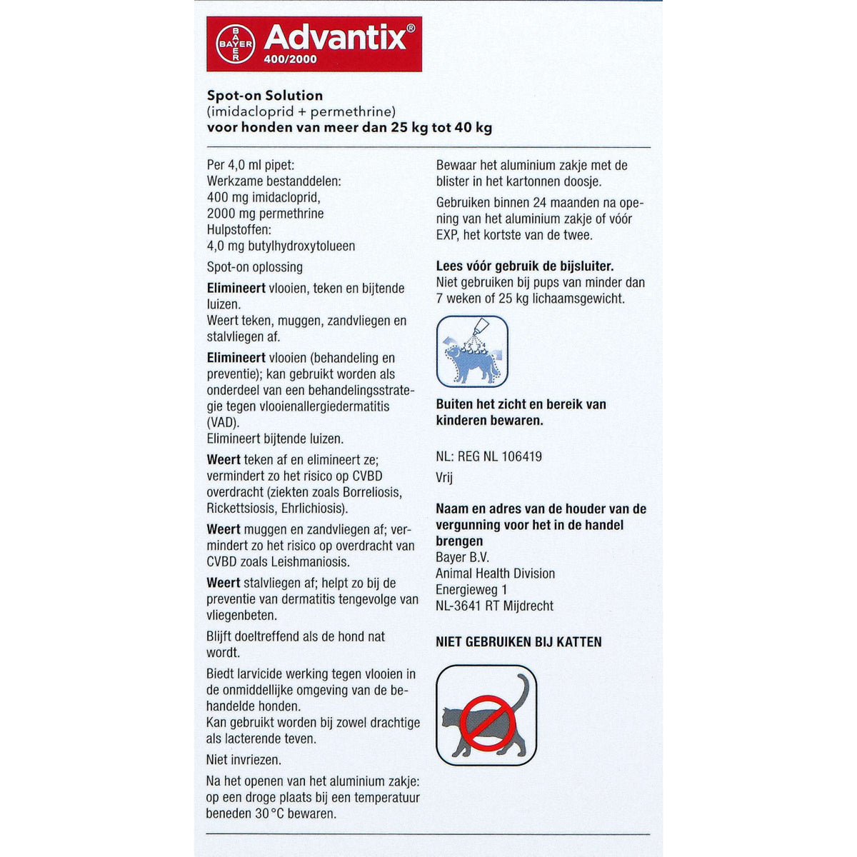 Advantix 400/2000 Spot-On Hund 25-40kg