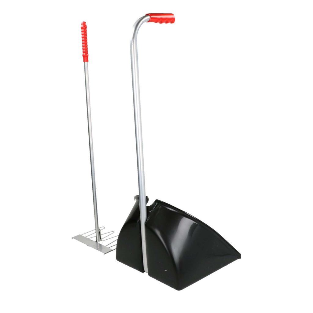 Kerbl Mistboy Komplett mit Harke Schwarz