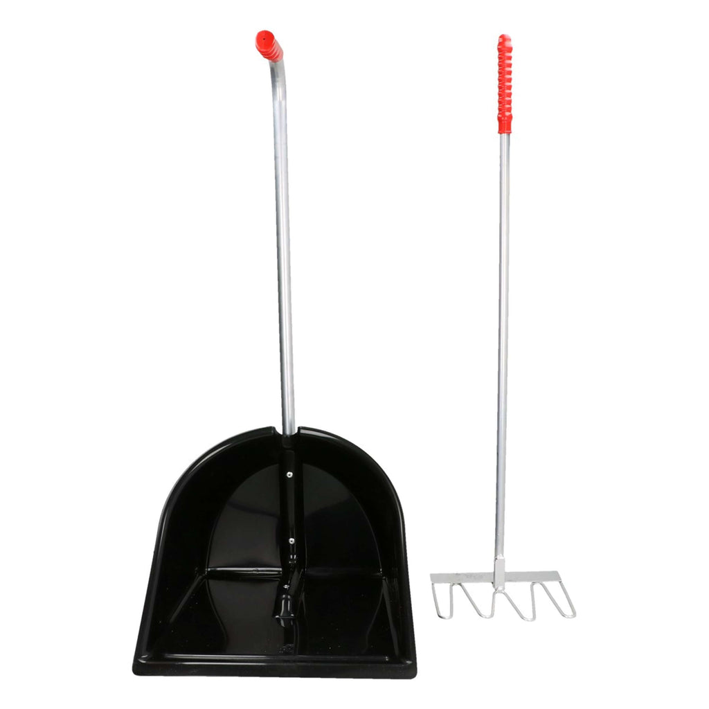 Kerbl Mistboy Komplett mit Harke Schwarz