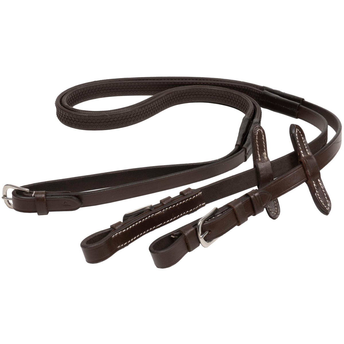 HKM Zügel mit Gummibezug Braun