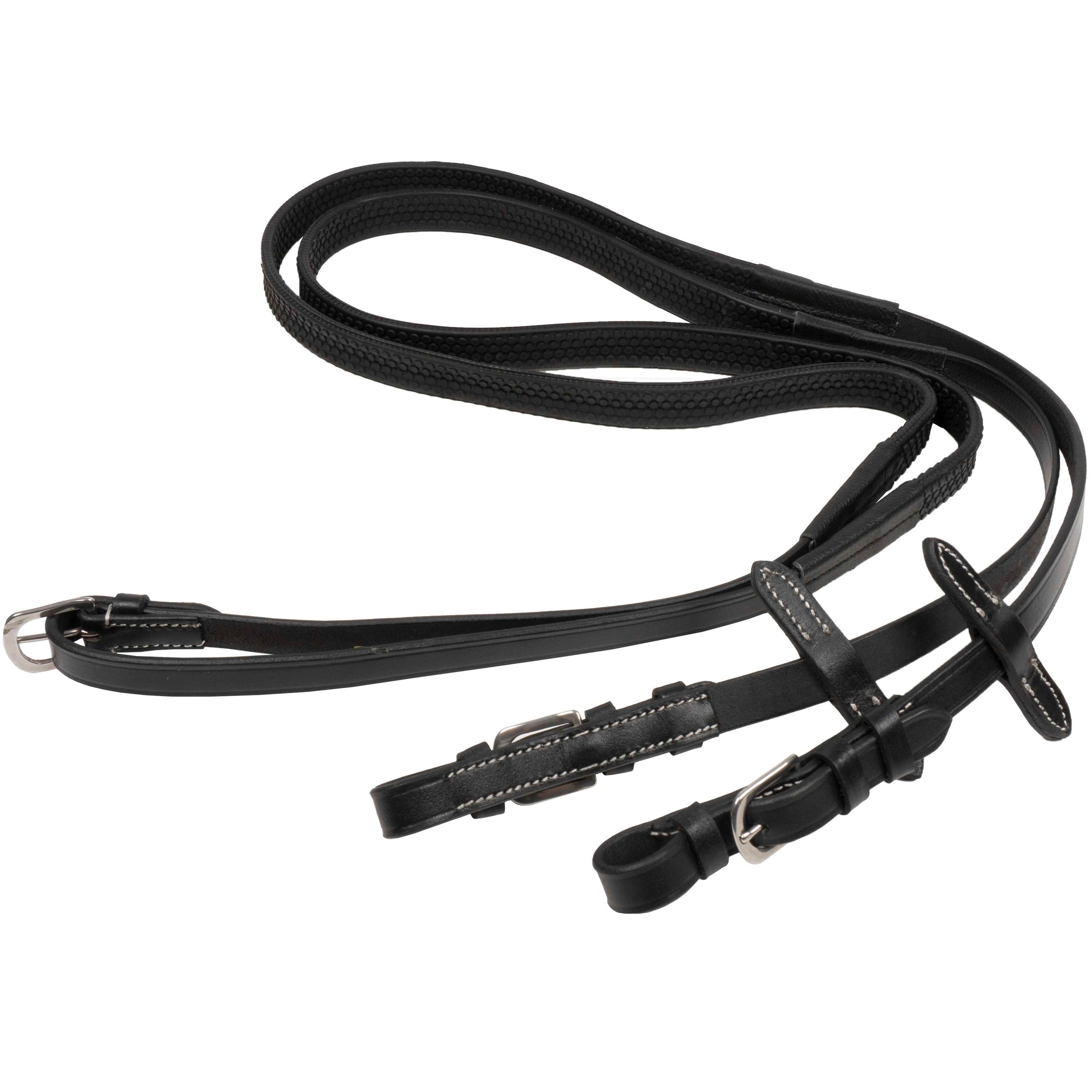 HKM Zügel mit Gummibezug Schwarz