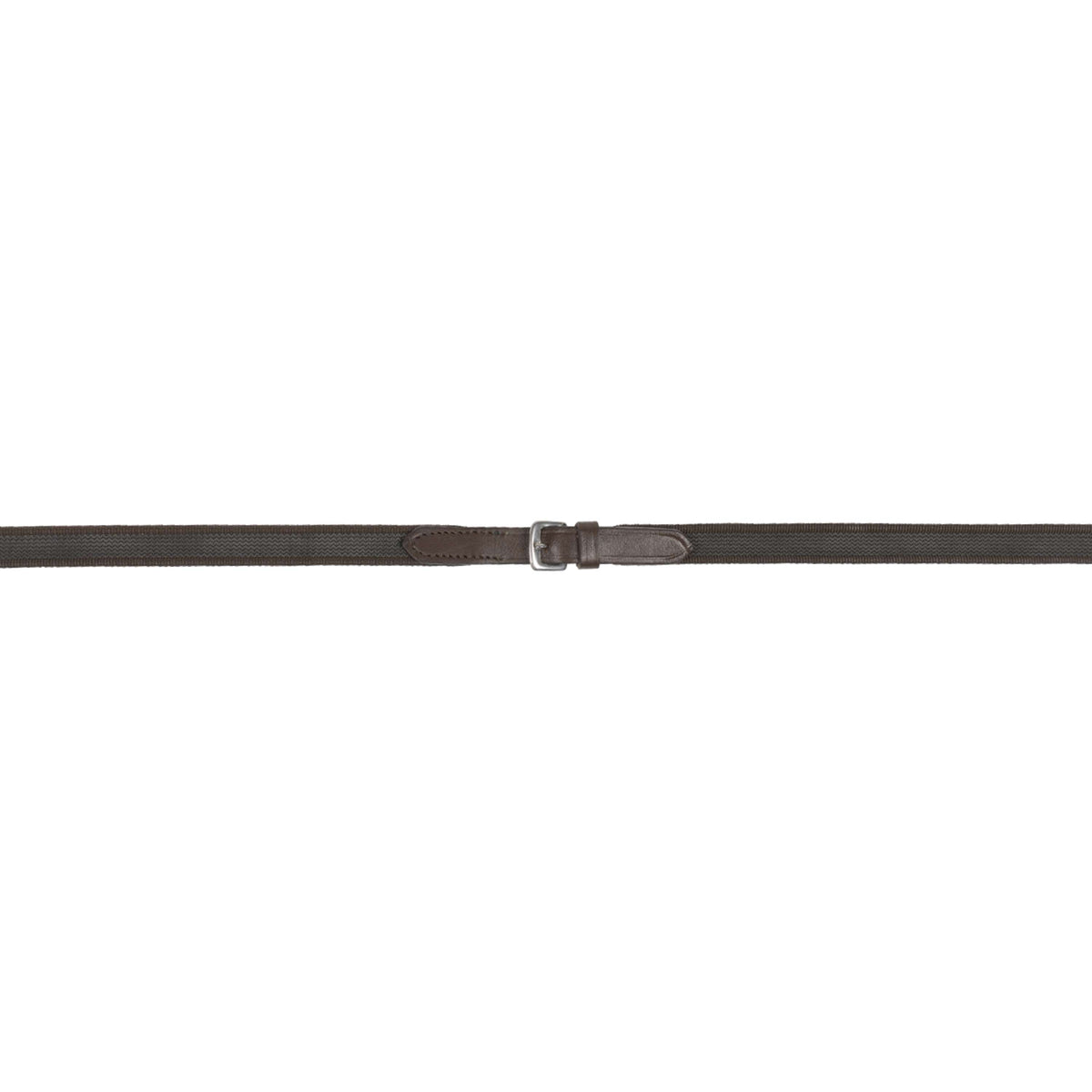 HKM Zügel durchwebt mit Gummi Braun