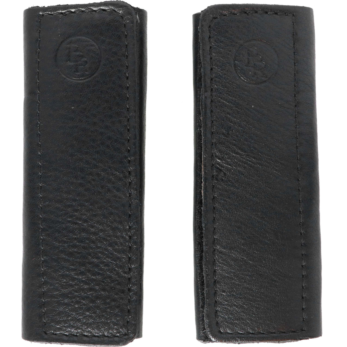 BR Bügelriemenschutz Weiches Leder mit Klettverschluss Schwarz