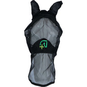 Agradi Horse Fliegenmaske Fine Mesh mit Ohren und Nase Schwarz