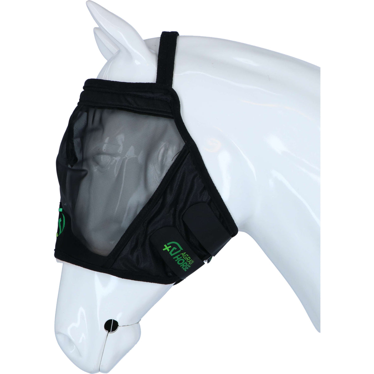 Agradi Horse Fliegenmaske Fine Mesh Ohne Ohren Schwarz