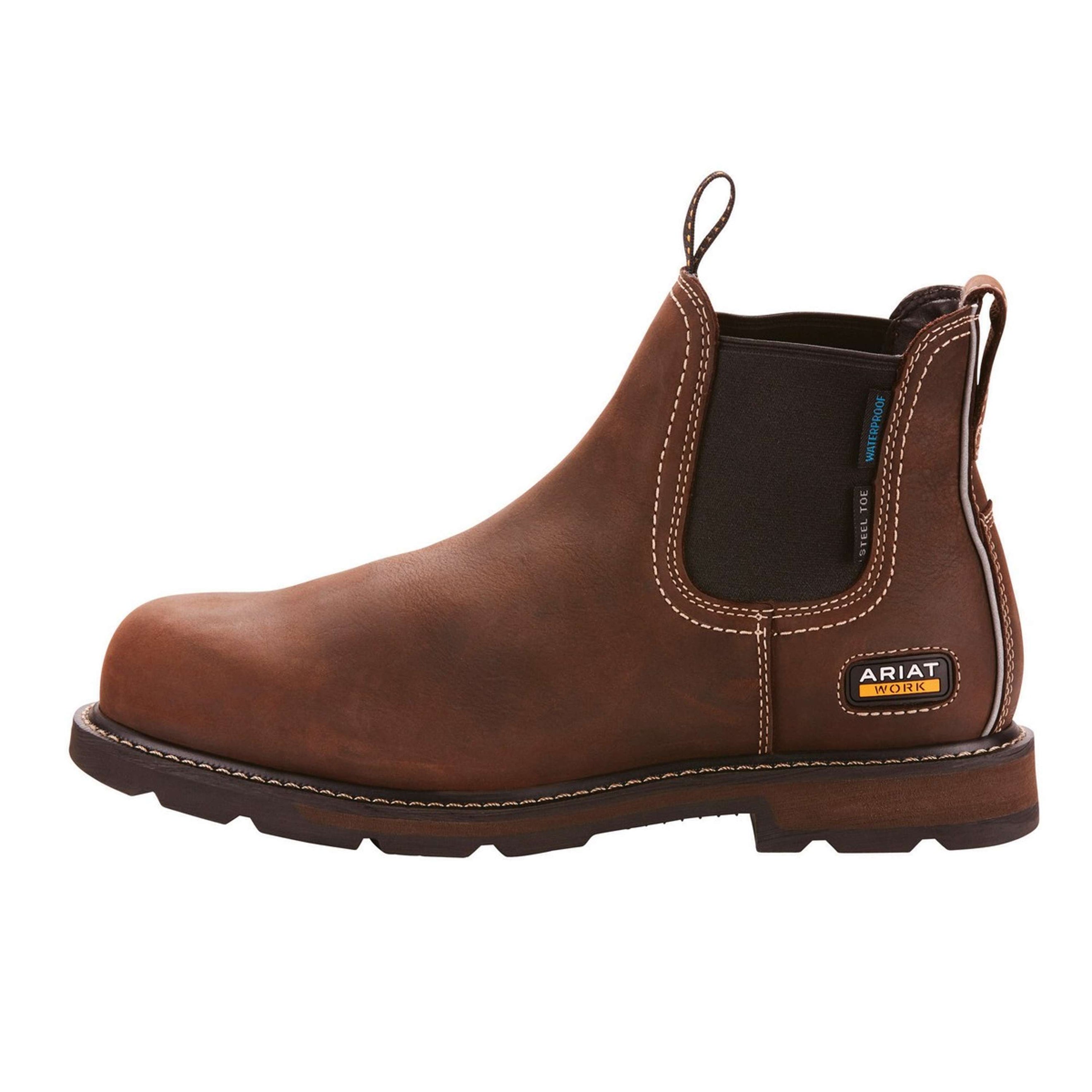 Ariat Stiefeletten Groundbreaker Chelsea Waterproof Steel Toe Herren Braun Ariat Stiefeletten Groundbreaker Chelsea Waterproof Steel Toe Herren Braun