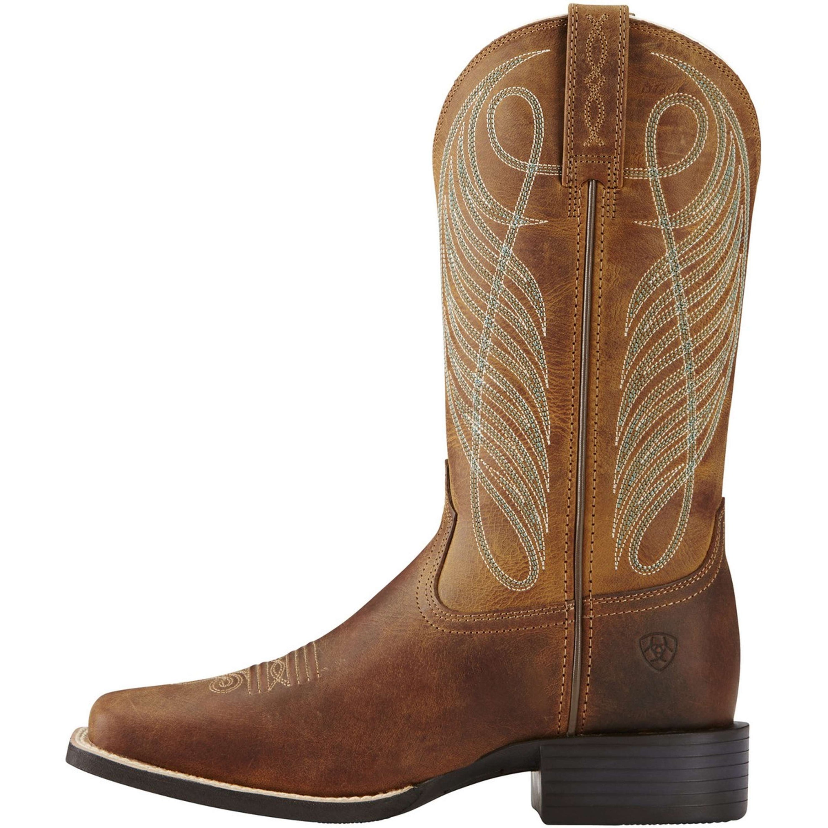 Ariat Western Round Up Wst B Powder Brown Ariat Western Round Up Wst B Powder Brown