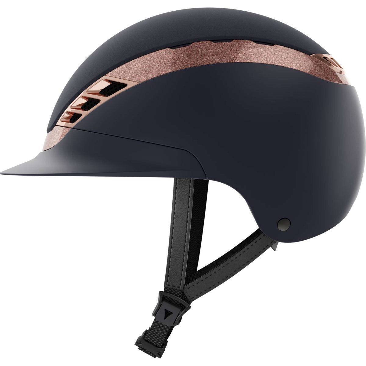 Pikeur X Abus Reithelm AirLuxe SUPREME Midnight Blue/Rose Gold