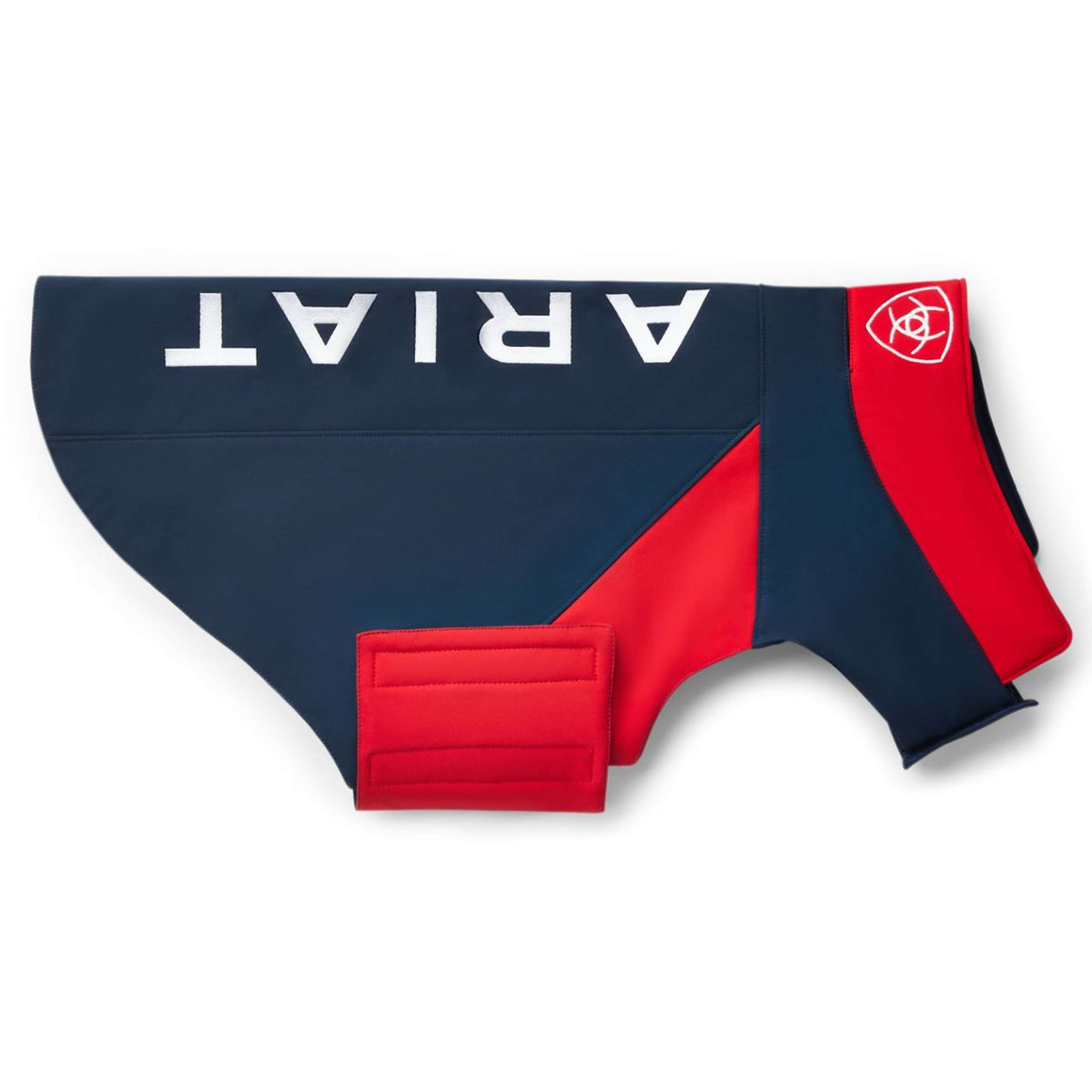 Ariat Hundejacke Team Softshell Blau Rot