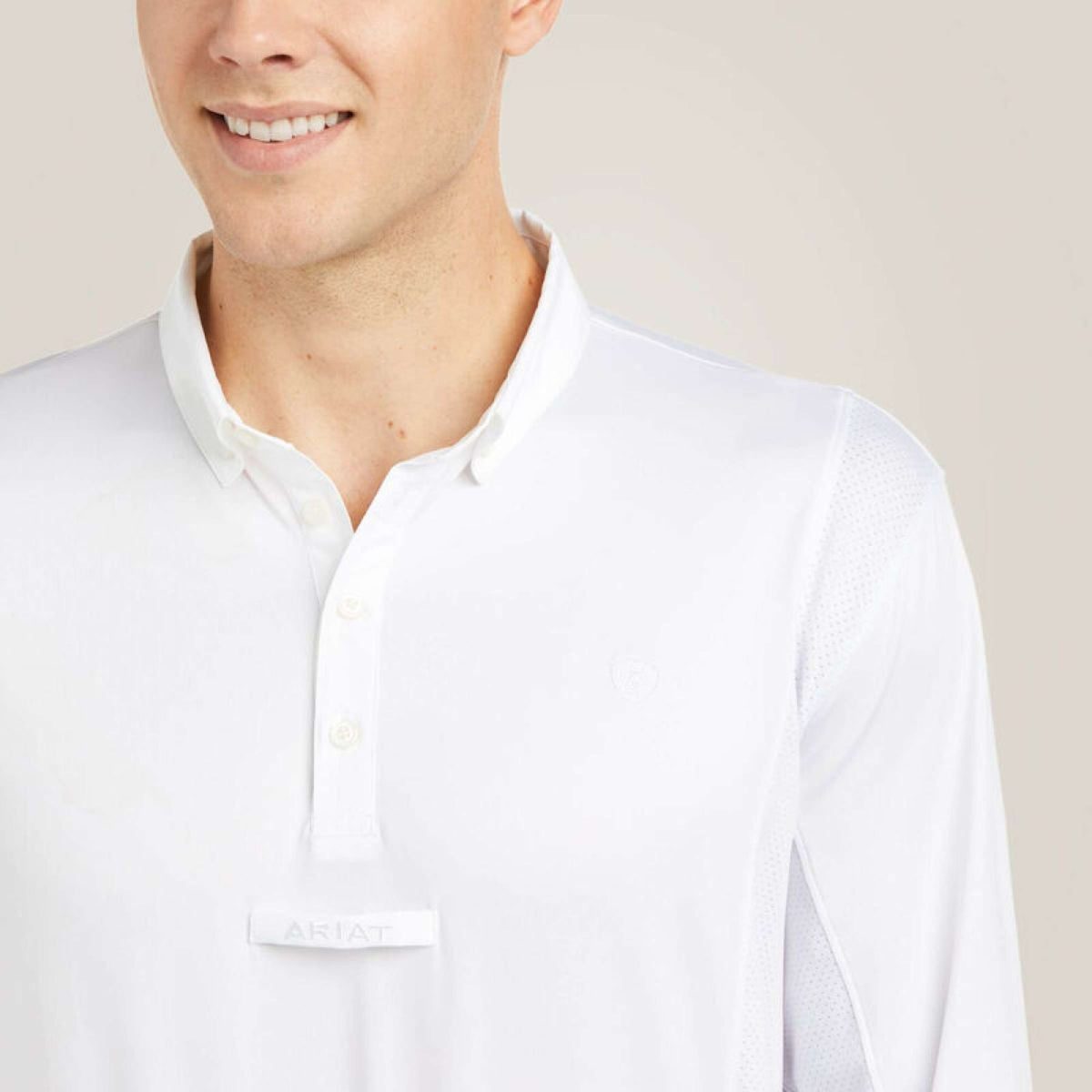 Ariat Turniershirt Tek Long Sleeve Herren Weiß