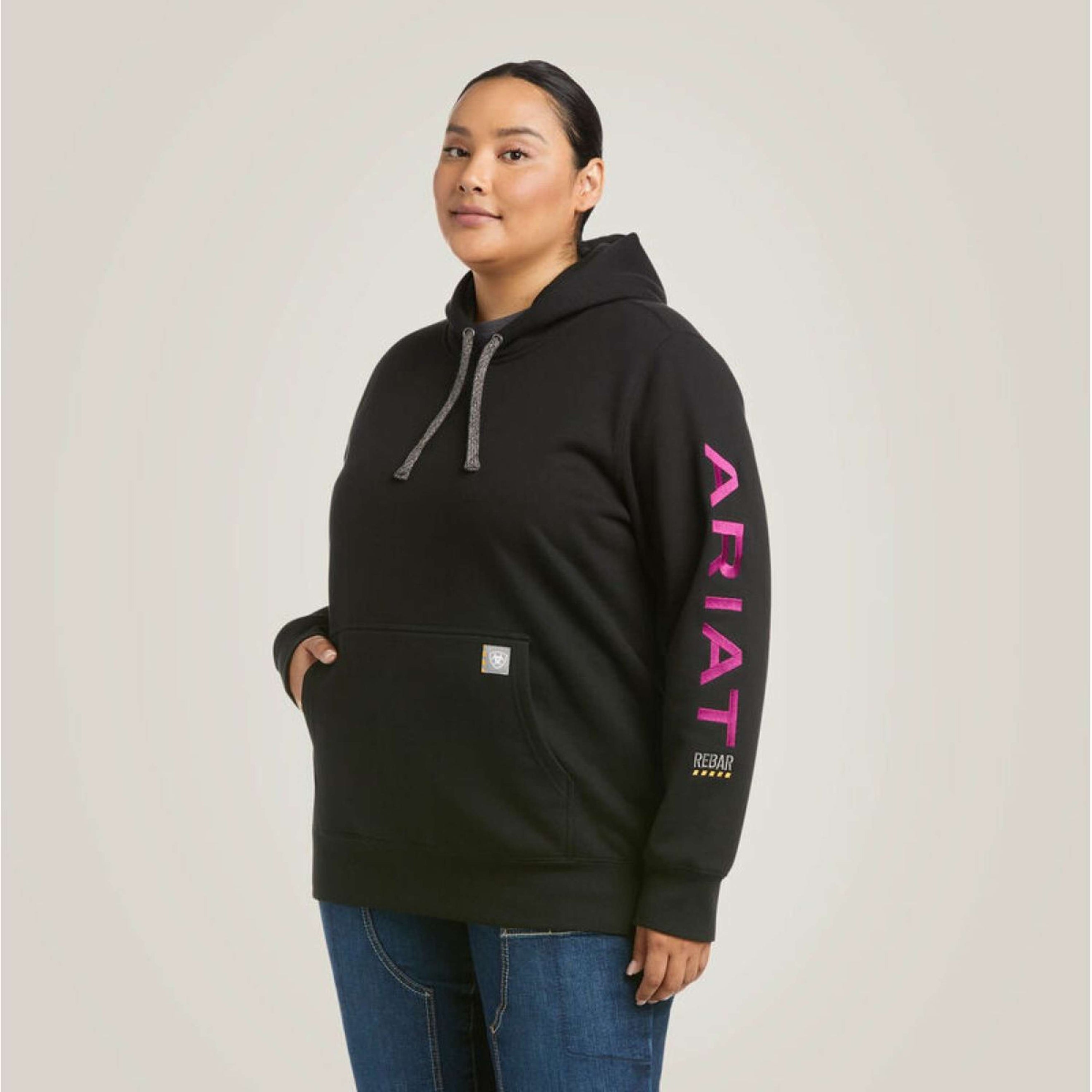 Ariat Hoodie Rebar Graphic Damen Schwarz/Lila Ariat Hoodie Rebar Graphic Damen Schwarz/Lila