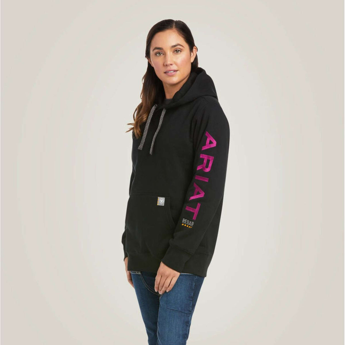 Ariat Hoodie Rebar Graphic Damen Schwarz/Lila