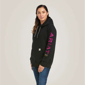 Ariat Hoodie Rebar Graphic Damen Schwarz/Lila