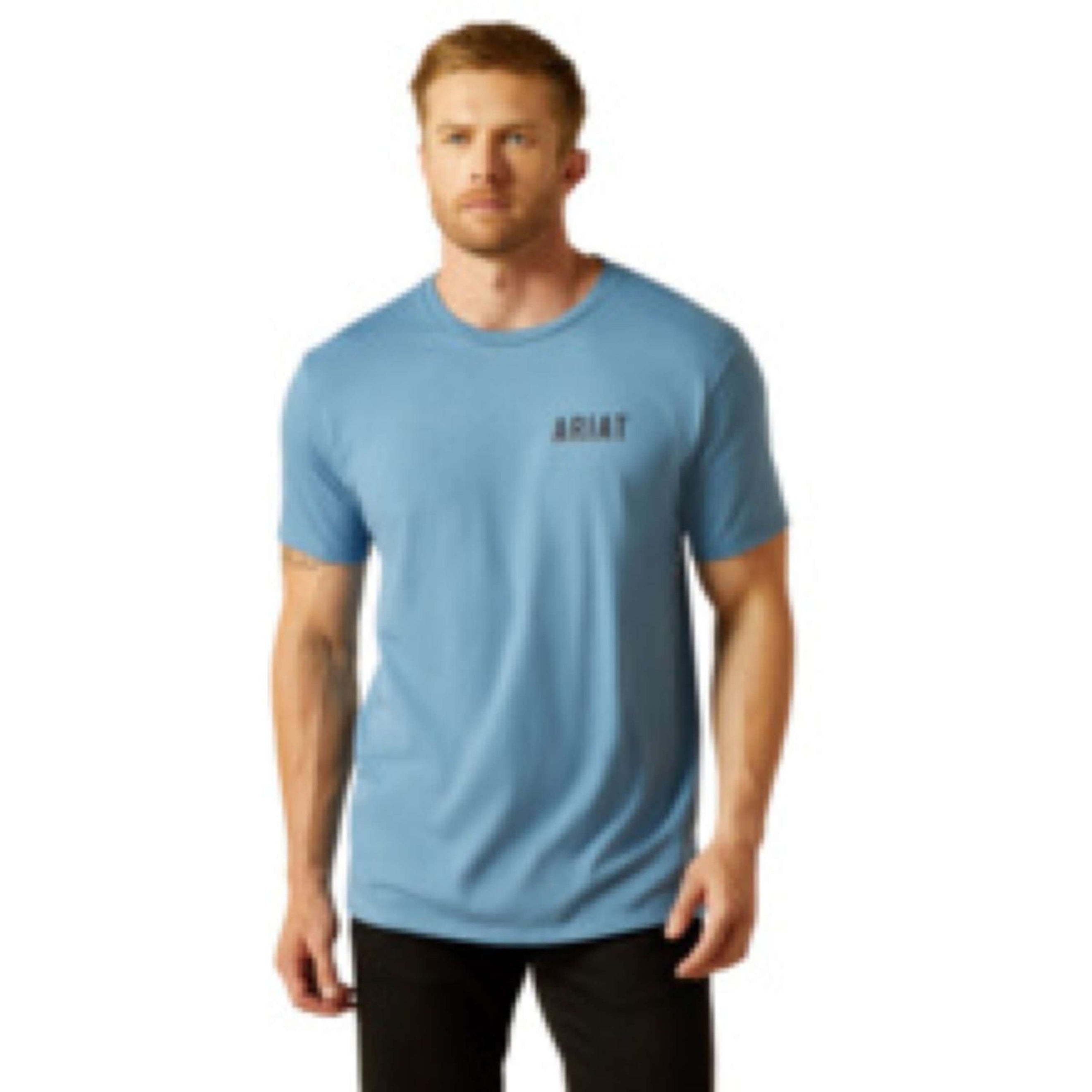 Ariat T-Shirt Blazing Saddle Herren Blau