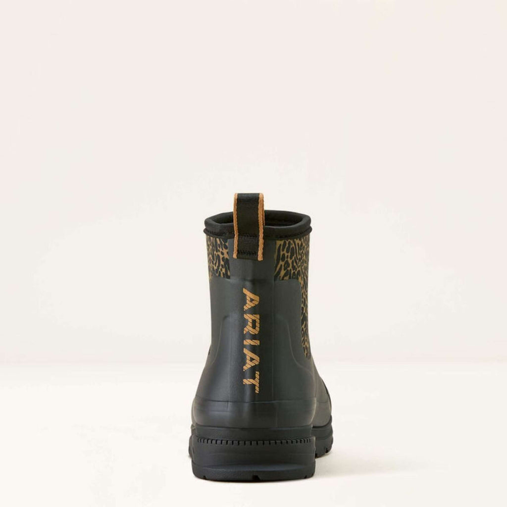 Ariat Regenstiefel Kelmarsh Shortie Damen Black/Ocelot Print