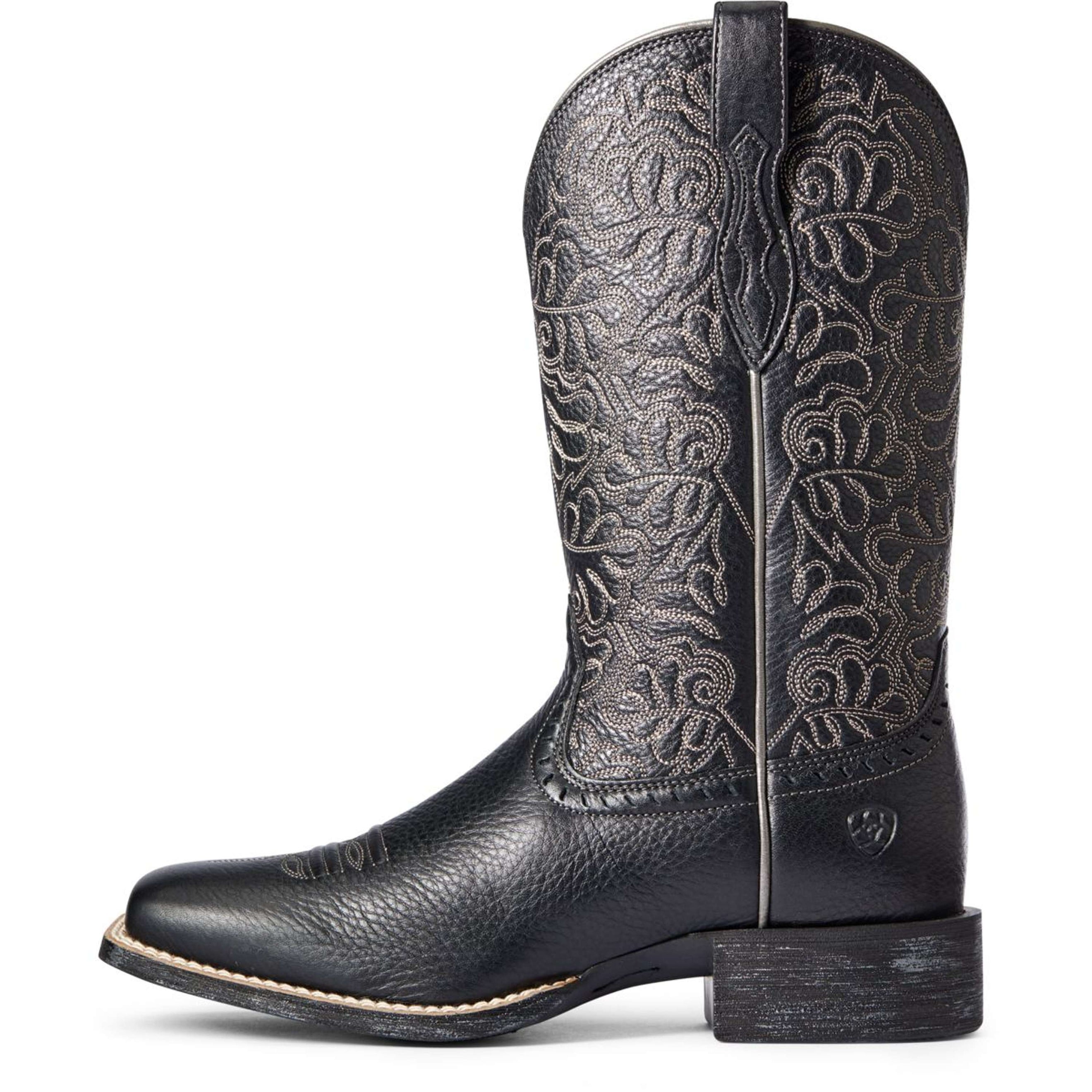 Ariat Westernstiefel Round Up Remuda Damen Black Deertan Ariat Westernstiefel Round Up Remuda Damen Black Deertan