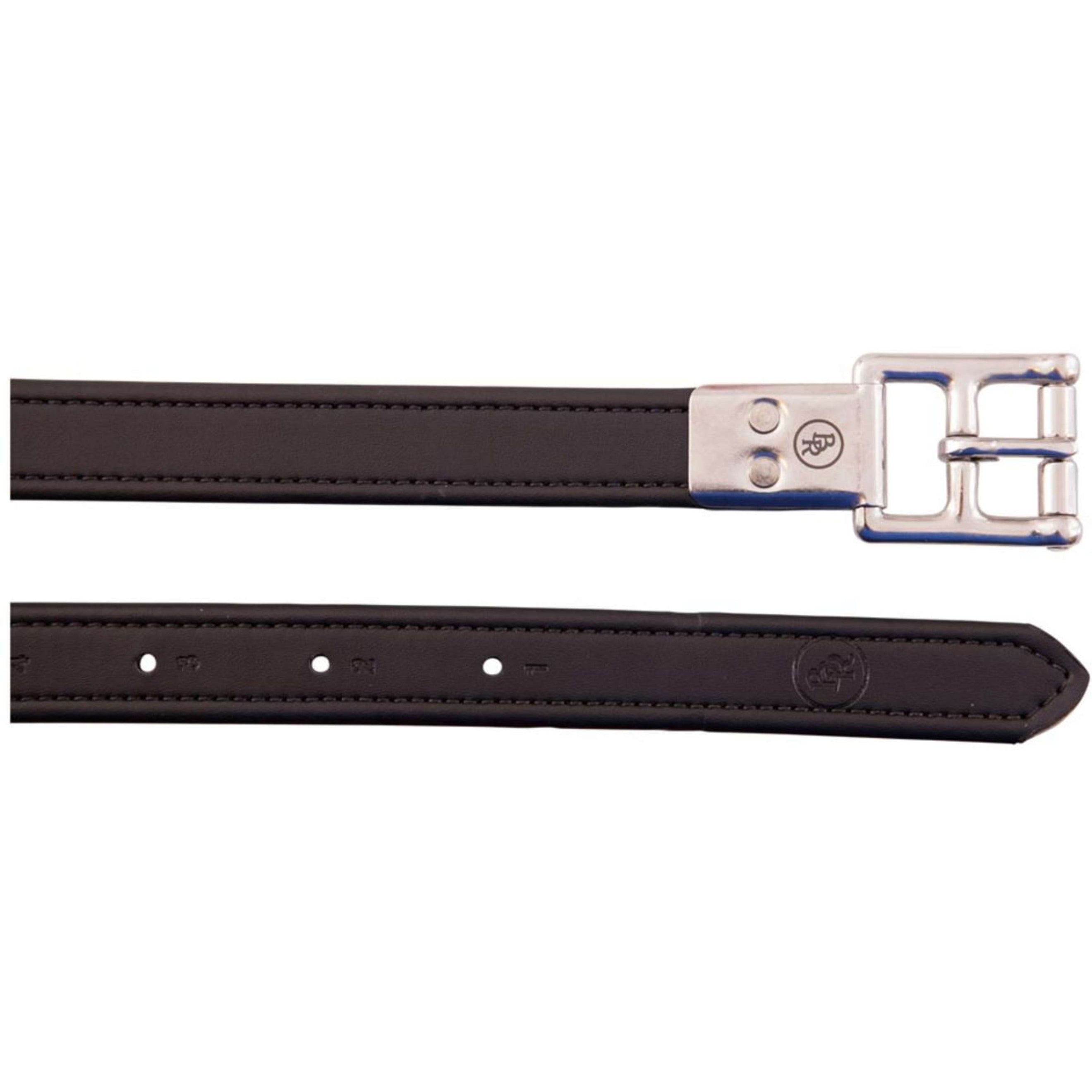 BR Steigbügelriemen Leder Feel Edelstahl Schnallen Schwarz BR Steigbügelriemen Leder Feel Edelstahl Schnallen Schwarz