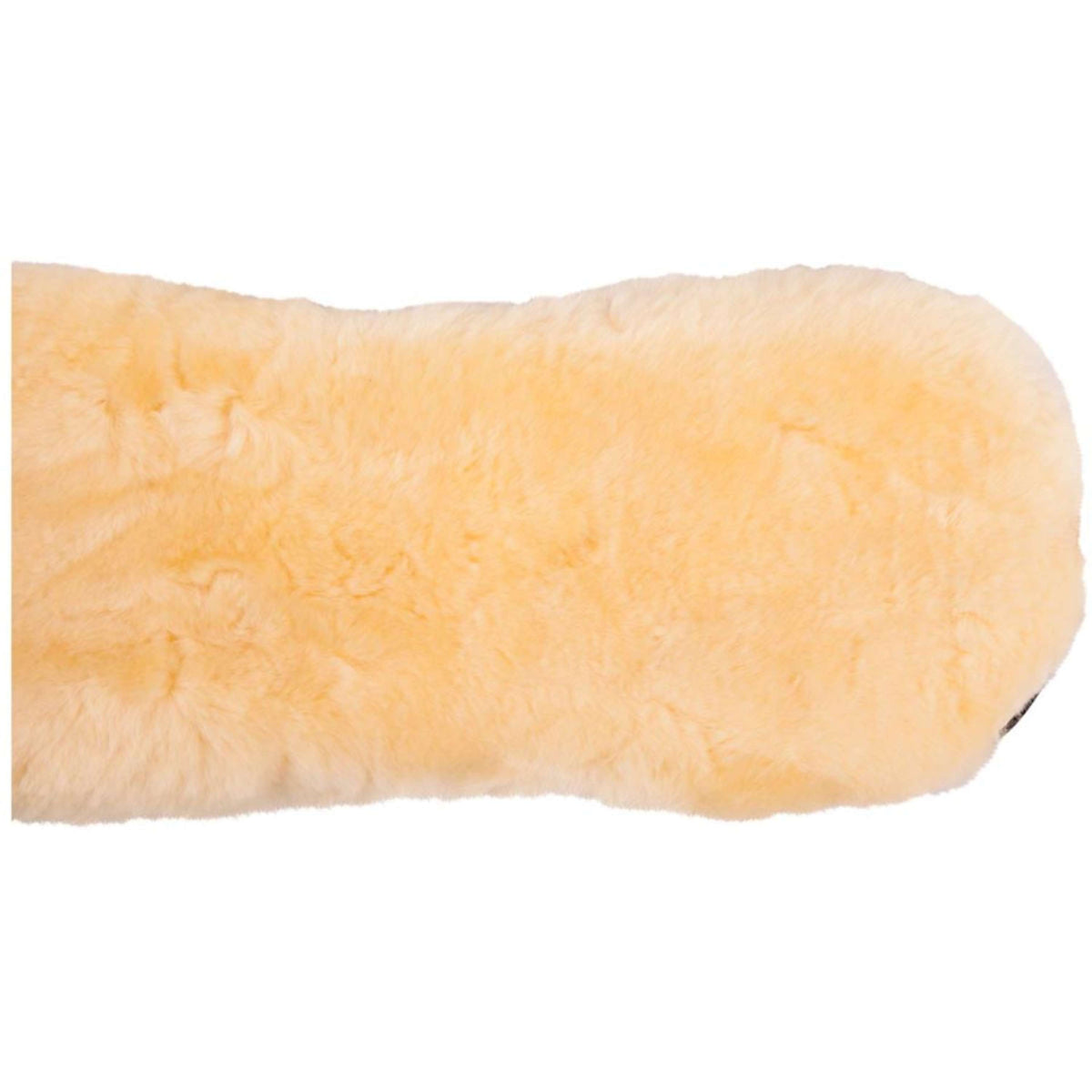 BR Sattelgurtschoner Dressur Sheepskin Schafsfeel Vorgeformt Schwarz/Naturell