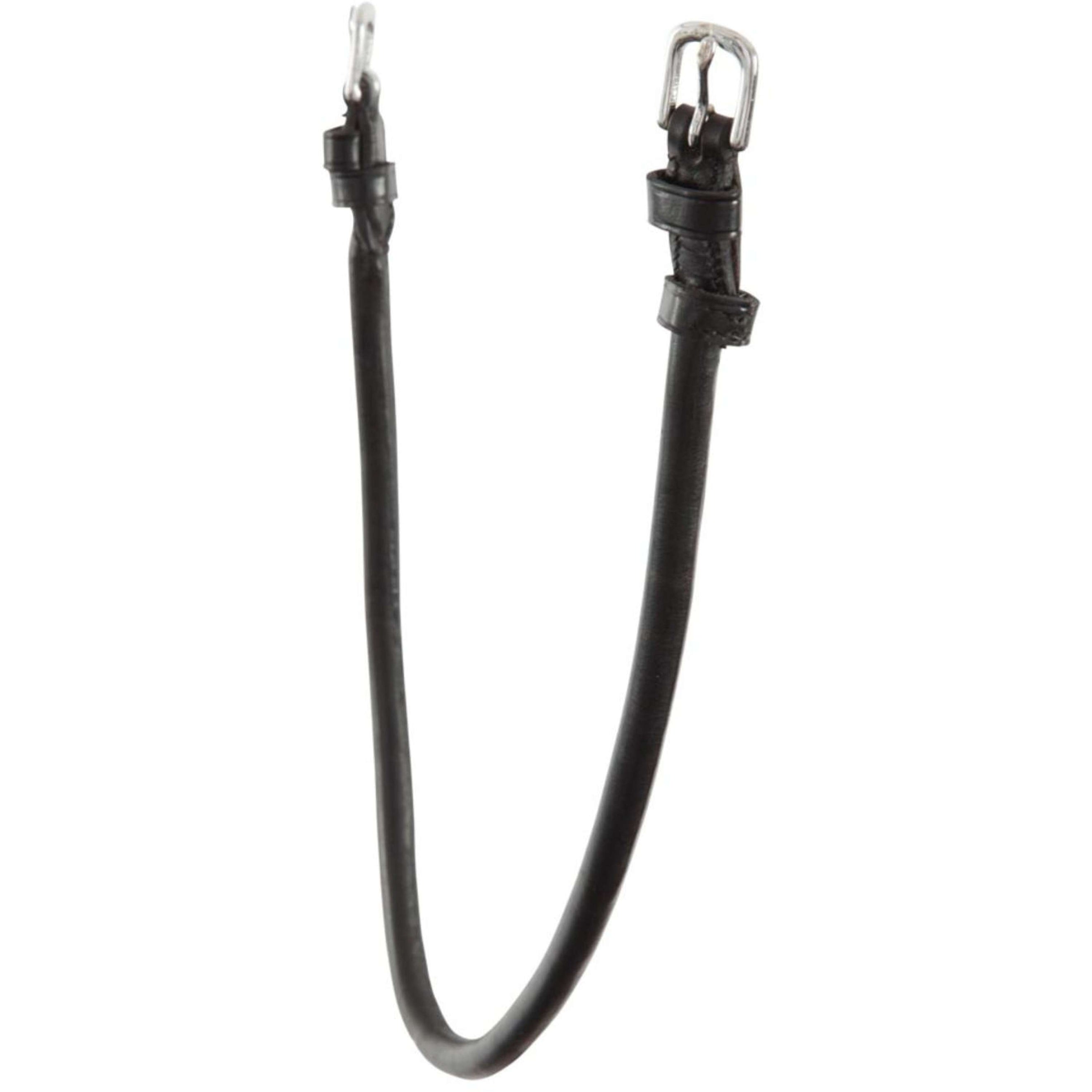 BR Kehlriemen Rund Genäht mit Runden Schnallen Schwarz/Silber